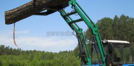 Захват для бревен на фронтальный погрузчик